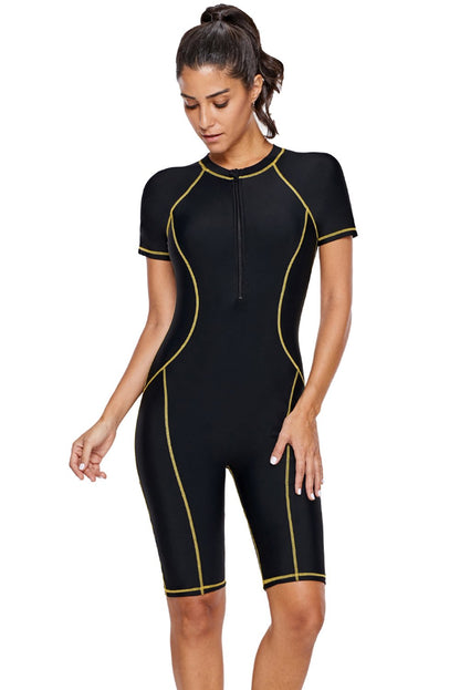 Contoured Zip Front One Piece Wetsuit