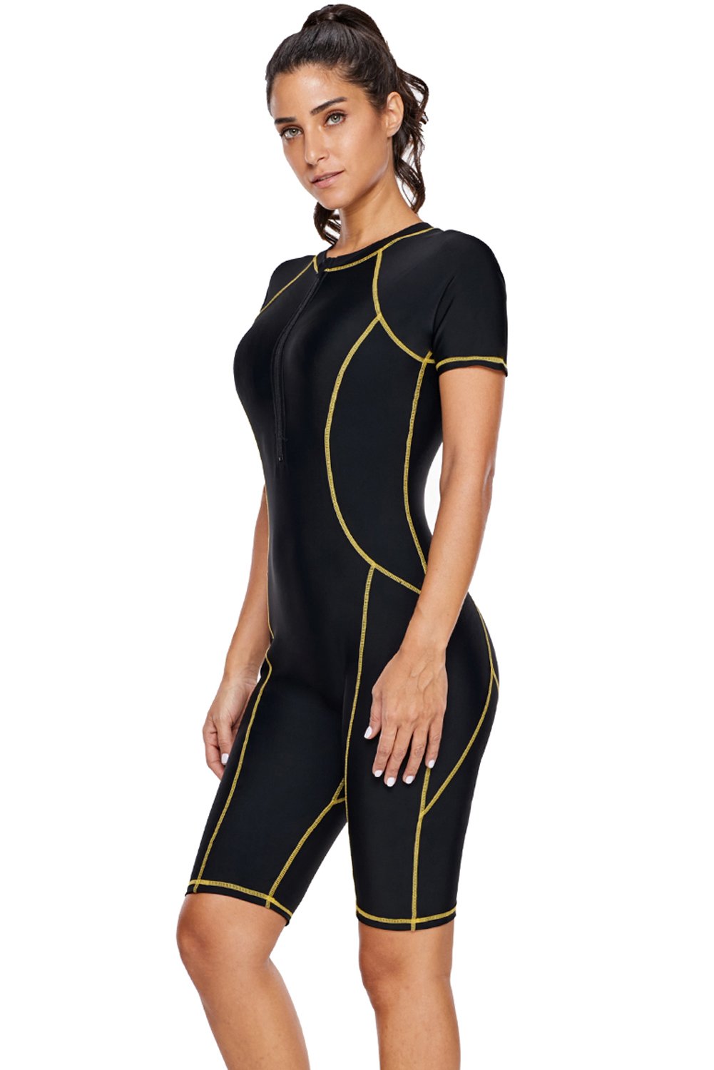 Contoured Zip Front One Piece Wetsuit