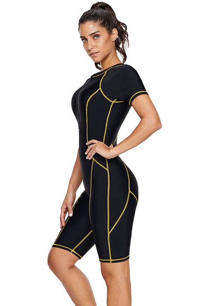 Contoured Zip Front One Piece Wetsuit