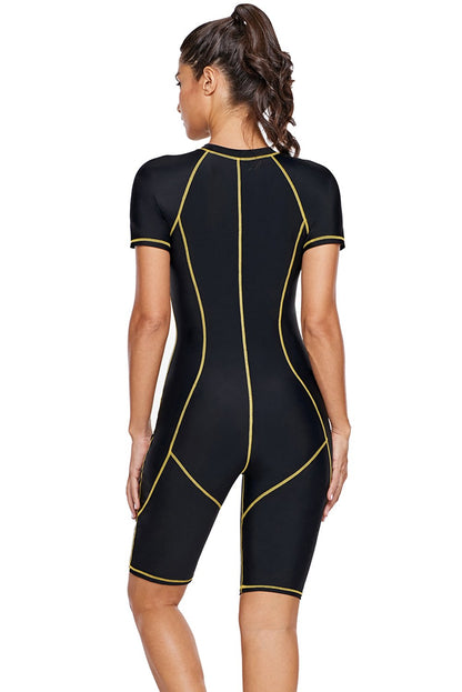 Contoured Zip Front One Piece Wetsuit