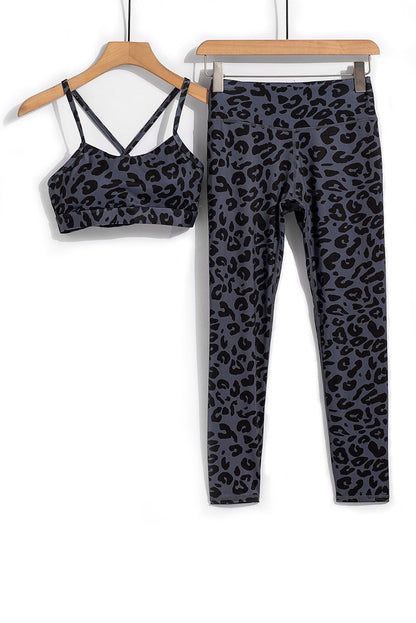 Leopard Sports Bra and Legging Set