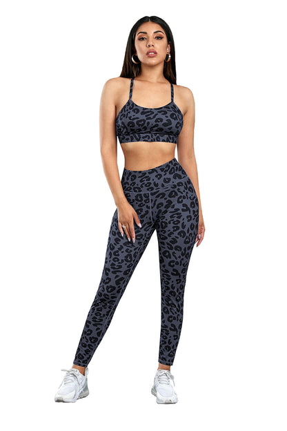 Leopard Sports Bra and Legging Set