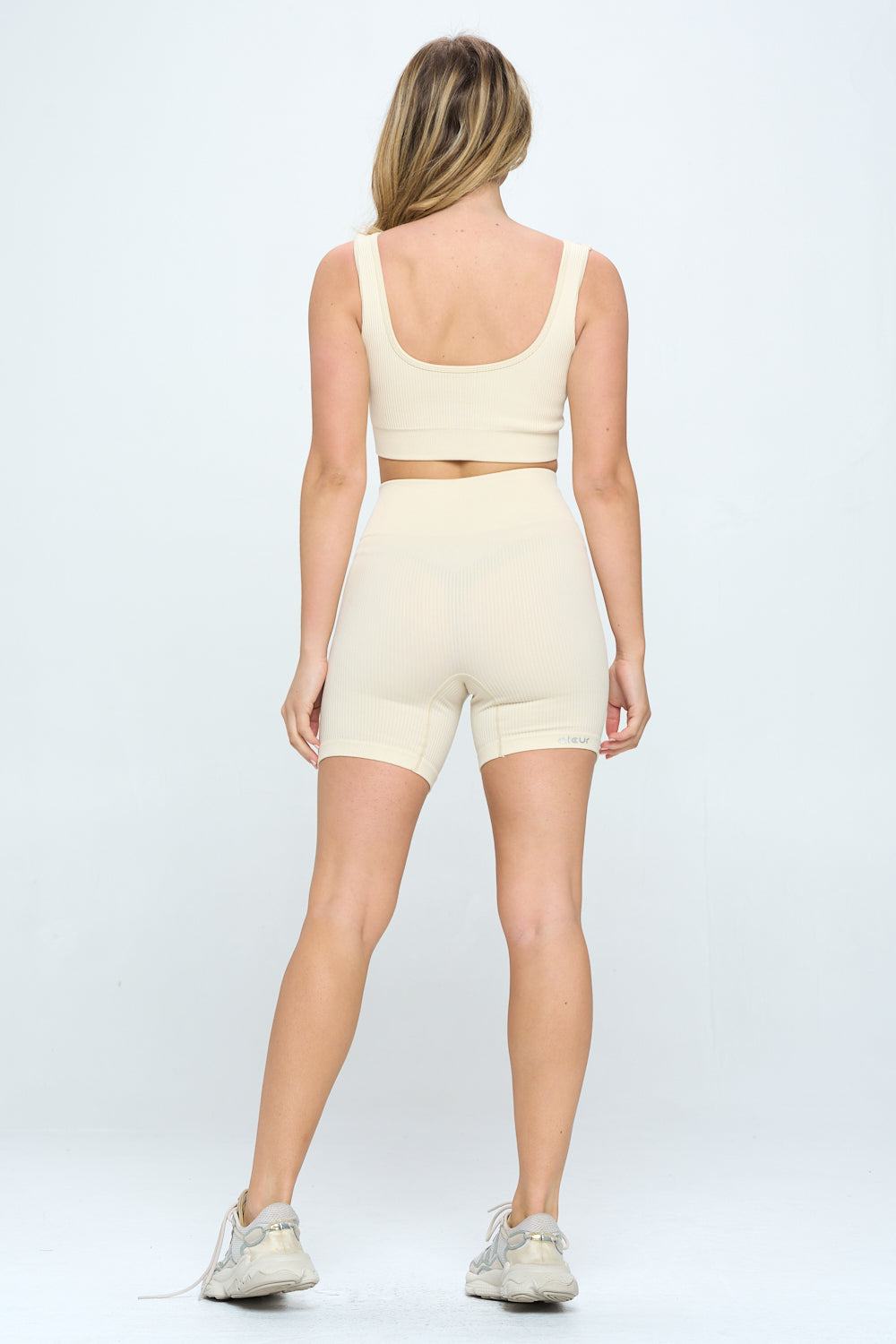 Seamless Ribbed Tank Top & Biker Shorts