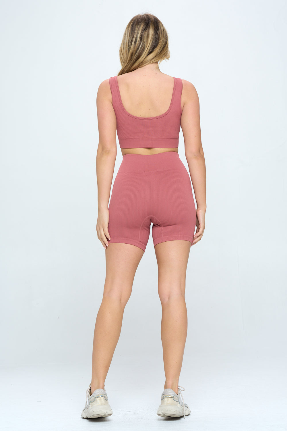 Seamless Ribbed Tank Top & Biker Shorts