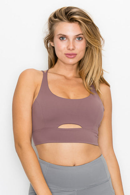 Front Slit Sports Bra