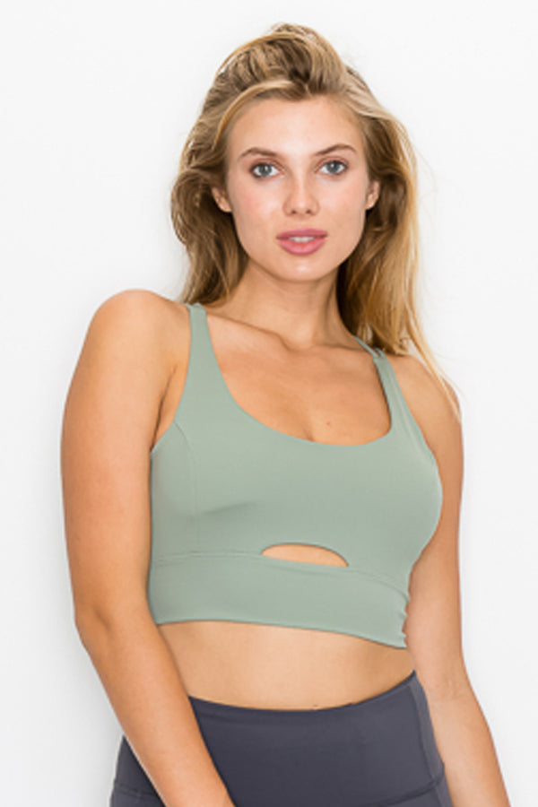 Front Slit Sports Bra