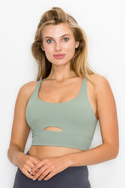 Front Slit Sports Bra