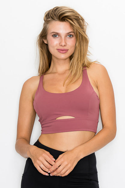 Front Slit Sports Bra