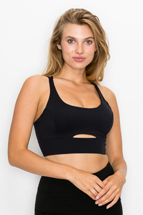 Front Slit Sports Bra