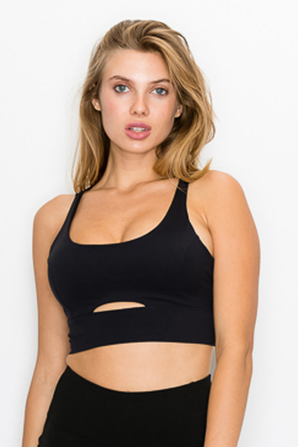 Front Slit Sports Bra