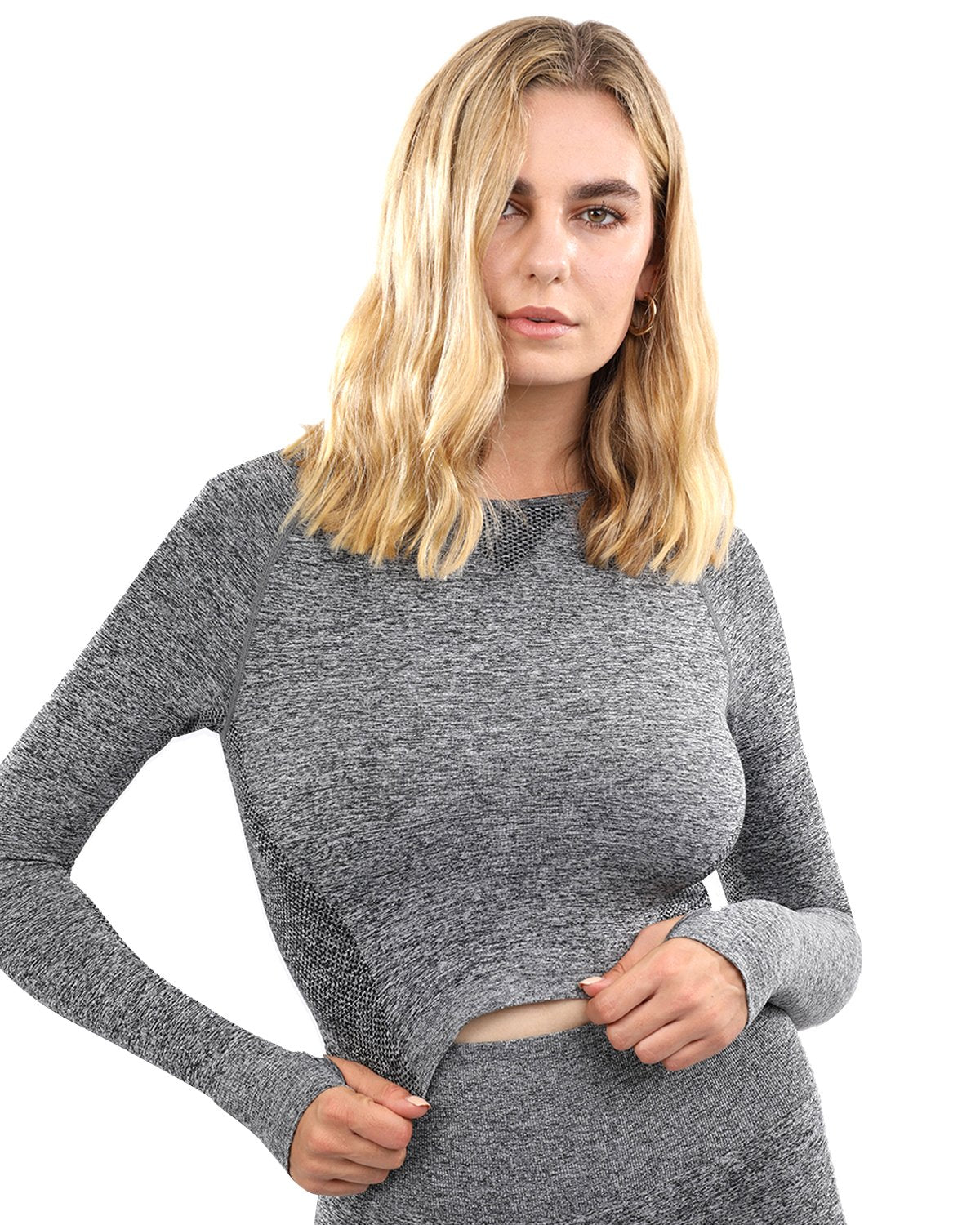 Seamless Sports Top - Grey