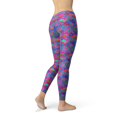 Mermaid Pink Purple Leggings