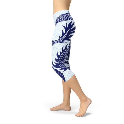 Japanese Dragon Capri Leggings